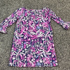 Lilly Pulitzer Pink and Blue Floral Kids Dress